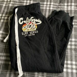 California Surf Series Kids Black Sweatpants Sz M (fits women xs)